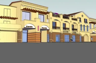 SketchUp Business Model: Multi-Story European Classical Commercial and Pedestrian Street Design-BIM WORLD