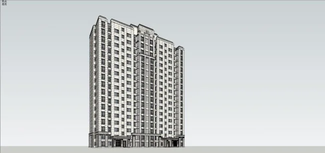 Sketchup Residential Model | High rise Residential Buildings, Modern Style, Residential Buildings, Modern Style