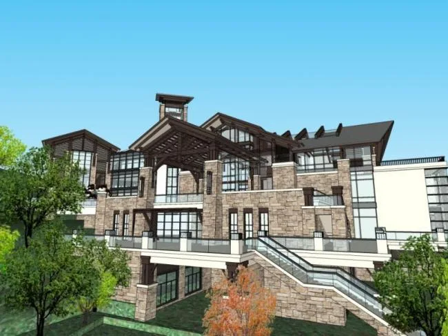 Sketchup Hotel Model | Multi story Hotel, Chinese Style