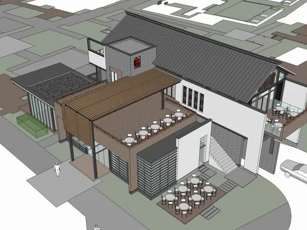 Sketchup Residential Model | Multi story Clubhouse, Residential, Chinese Style