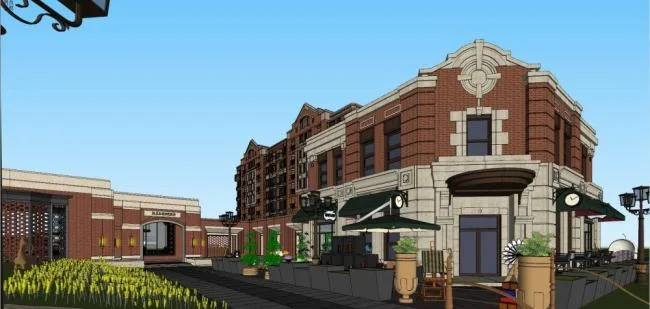 Sketchup Business Model | Multi story clubhouse, neoclassical style, commercial building