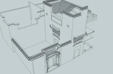 SketchUp Model of Multi-Story Ancient Chinese Residential Architecture-BIM WORLD