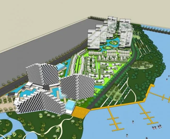Sketchup Hotel Model | High rise Resort Hotel, Modern Style