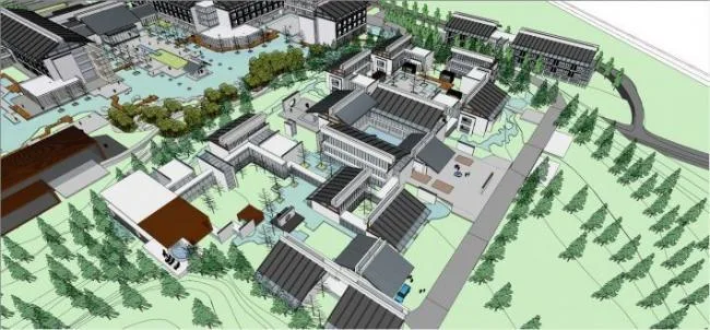 Sketchup Residential Model | Residential Area, Chinese Style