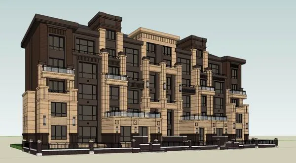 Sketchup Residential Model | Multi story Residence, Classical Style