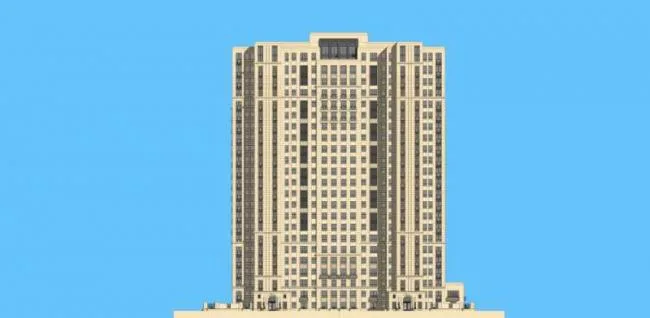 Sketchup Residential Model | High rise Residential Buildings, Classical Style