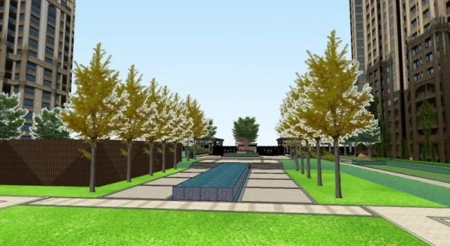 Sketchup Landscape Model | Community Landscape, Residential Landscape, Classical Style