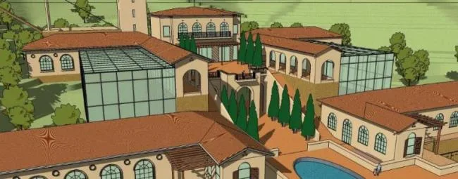 Sketchup Hotel Model | Multi story Hotel, Classical Style