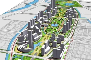 Sketchup Planning Model | Planning and Design of Super High rise Cities, Modern Style-BIM WORLD