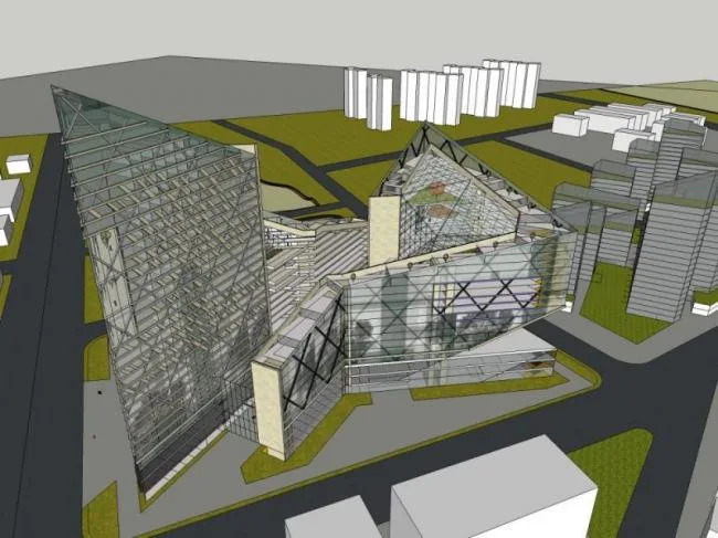 Sketchup Office Model | Multi story Office Building, Modern Style