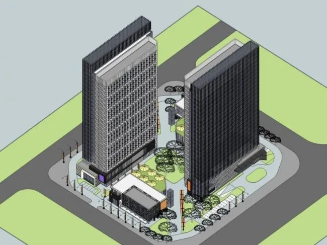 Sketchup Complex Model | Super high-rise commercial complex, office, hotel, modern style