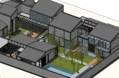 Modern Chinese-Style Villa Cluster | SketchUp 3D Model-BIM WORLD