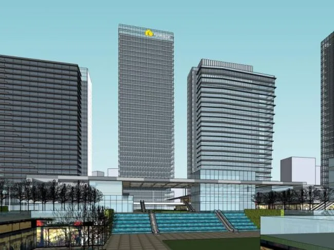 Sketchup Complex Model | Multi story Commercial Complex, Office Building, Hotel, Residential, Modern Style