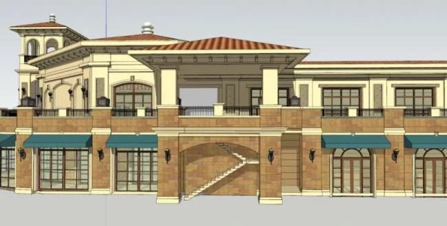 Sketchup Business Model | Restaurant, Italian Classical Style
