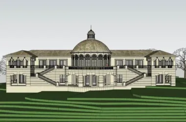 SketchUp Business Model: Catering Center with Classic Commercial Design-BIM WORLD