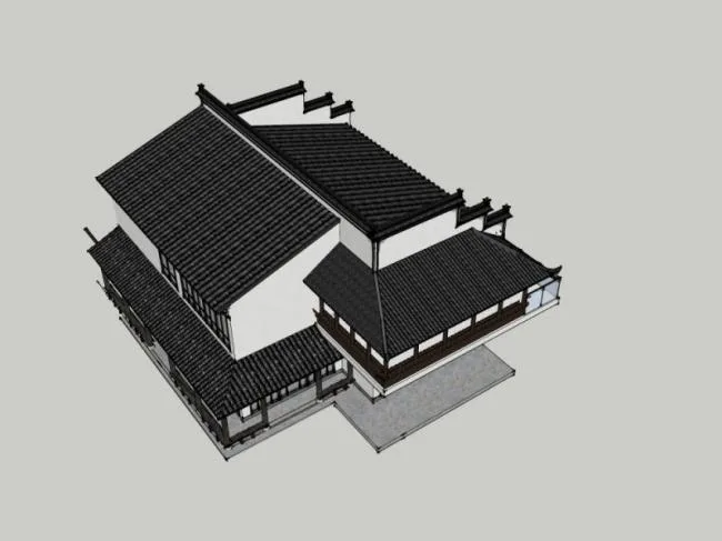 Sketchup Villa Model | Solo Villa, Chinese Style