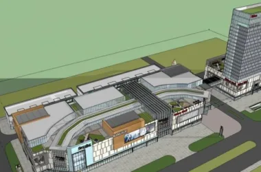 SketchUp Complex Model: Modern Multi-Story Mixed-Use Commercial High-Rise-BIM WORLD