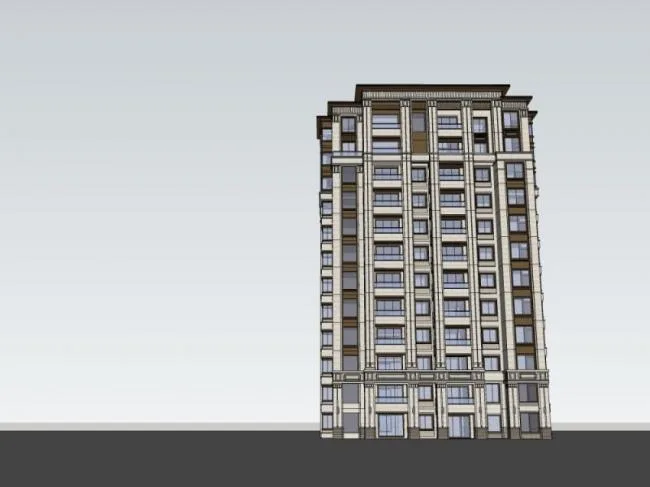 Sketchup Residential Model | High rise Residential Buildings, Residential Buildings, Classical Style