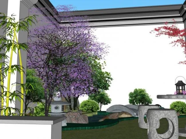 Sketchup Villa Model | Solo Villa, Chinese Style