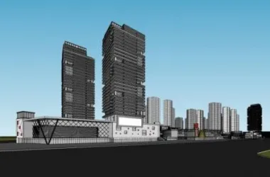 SketchUp Model of a Modern Super High-Rise Urban Complex: Residential, Office, and Commercial Spaces-BIM WORLD