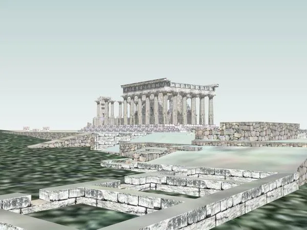 Sketchup Ancient Architecture Model | Athena Temple, Classical Style, Ancient Architecture