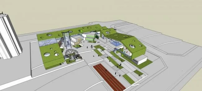 Sketchup School Model | Multi story Kindergarten, Modern Style, Educational Architecture