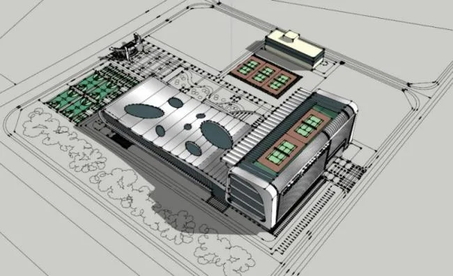Sketchup Gymnasium Model | Multi story Gymnasium, Modern Style
