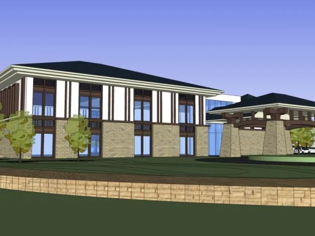 Sketchup Business Model | Low rise Clubhouse, Modern Chinese Style