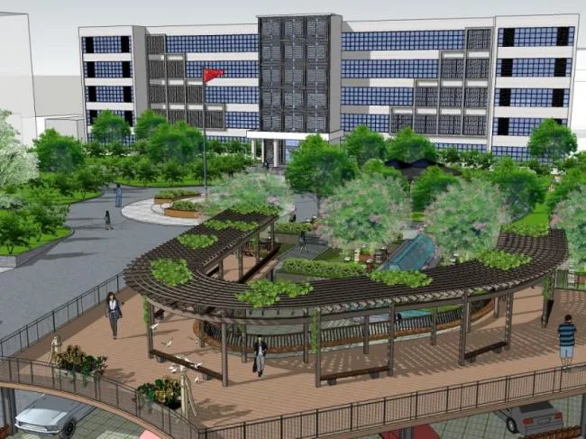 Sketchup Landscape Model | Public Landscape, Office Landscape, New Chinese Style