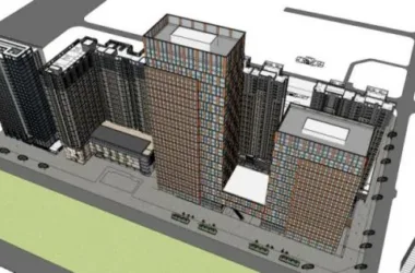 SketchUp Complex Model: Multi-Story Modern High-Rise Residential and Office Building-BIM WORLD