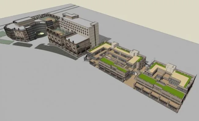 Sketchup Business Model | Multi story commercial street, commercial building, neoclassical style