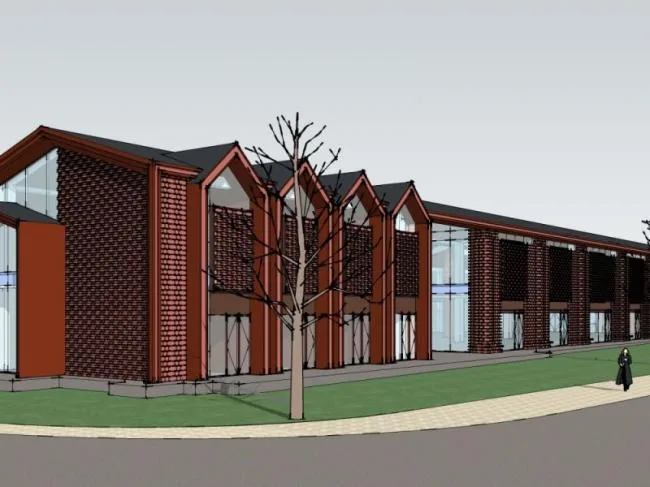 Sketchup Business Model | Multi story Sales Office, Modern Style, Commercial Building