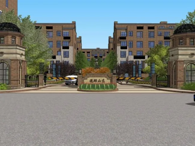 Sketchup Landscape Model | Community Landscape, Residential Landscape, Classical Style