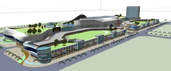 Sketchup Complex Model | Multi story high-rise mixed use, commercial complex, office, modern style