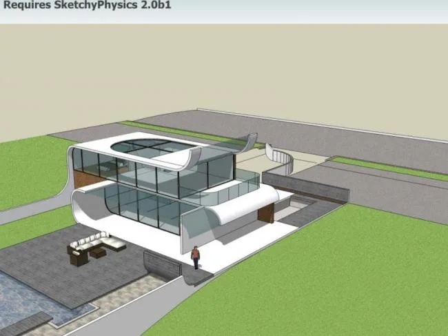 Sketchup Villa Model | Solo Villa, Modern Style