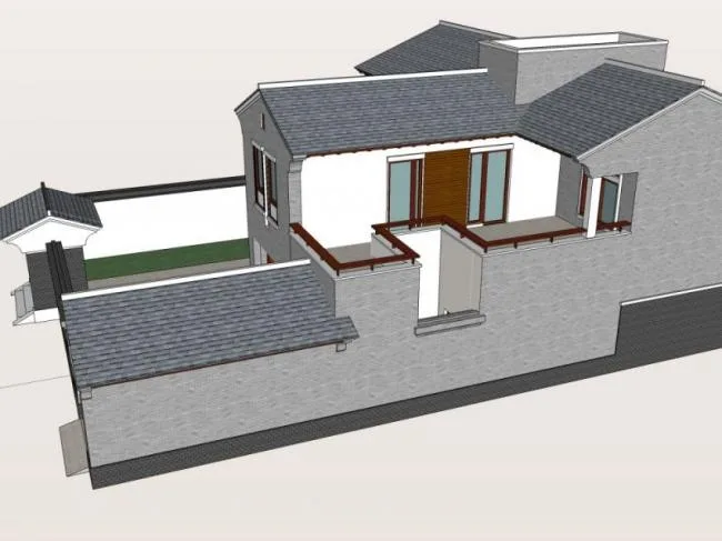 Sketchup Villa Model | Solo Villa, Chinese Style