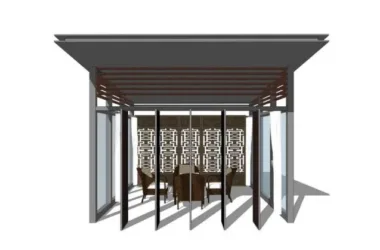 SketchUp Pavilion Models Gallery | Modern Chinese Style Sketches-BIM WORLD