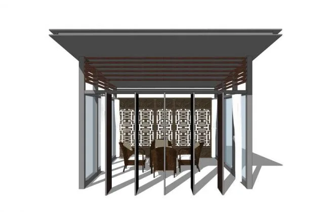 Sketchup Sketch Model | Gallery, New Chinese Style, Sketch, Pavilion