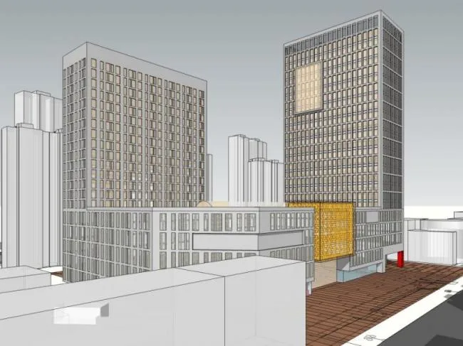 Sketchup Complex Model | Multi story Commercial Complex, Office, Hotel, Modern Style