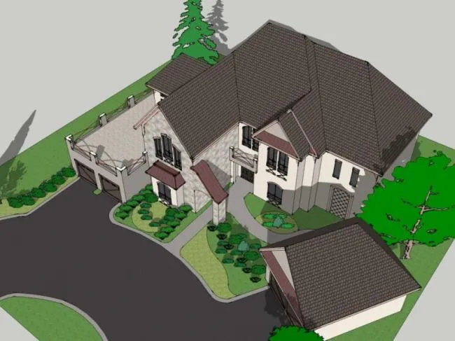 Sketchup Villa Model | Solo Villa, Modern Style