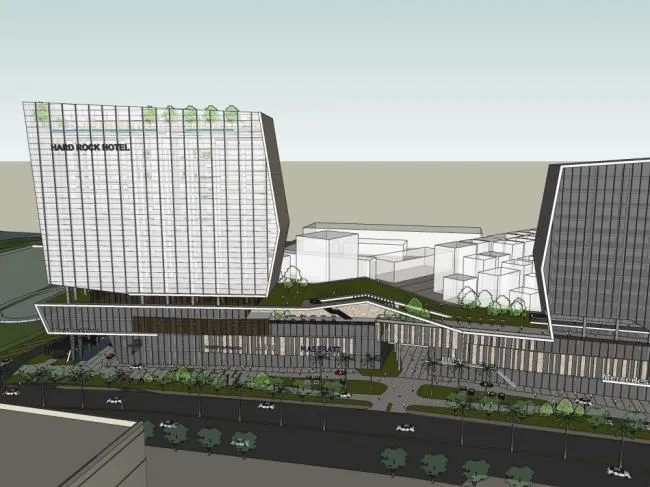 Sketchup Complex Model | Multi story high-rise mixed use, commercial complex, modern style
