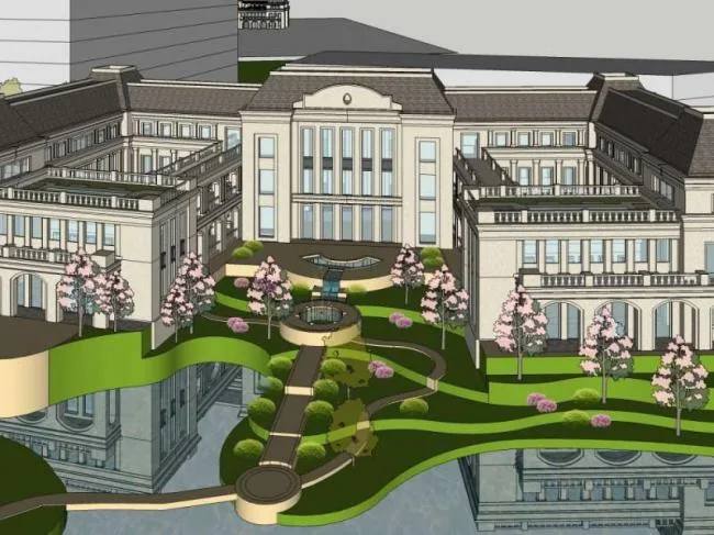 Sketchup Villa Model | Villa Cluster, Classical Style