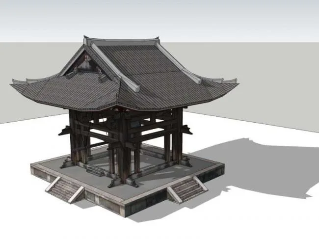 Sketchup Sketch Model | Pavilion, Chinese Style, Sketch