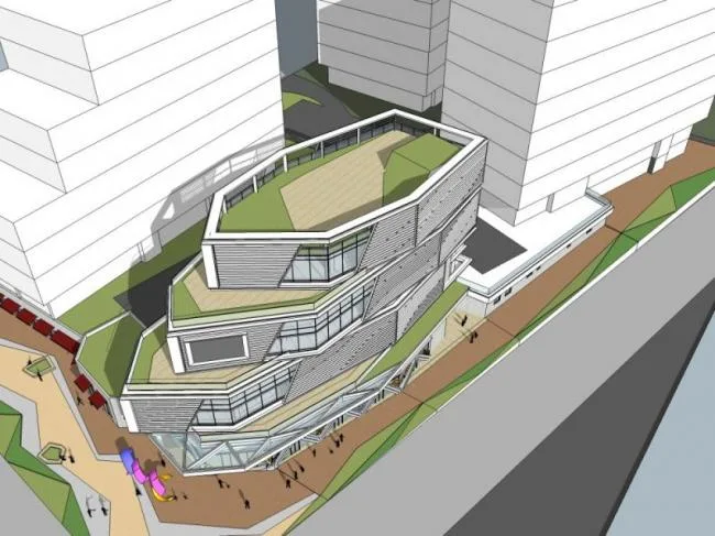 Sketchup Business Model | Multi story commercial building, modern style