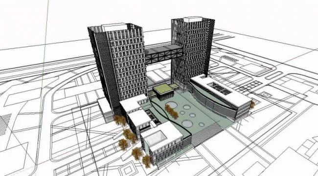 Sketchup Office Model | Multi story Office Building, Government Building, Modern Style