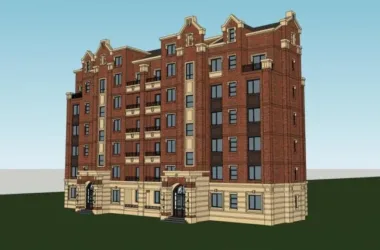 SketchUp Residential Models: High-Rise Buildings in Classical Style-BIM WORLD