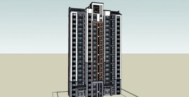 Sketchup Residential Model | High rise Residential Buildings, Modern Chinese Style