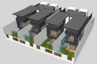 Modern Multi-Unit Villa Model in SketchUp-BIM WORLD