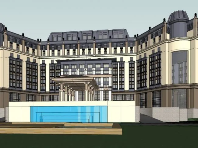Sketchup Hotel Model | Multi story Hotel, Modern Style