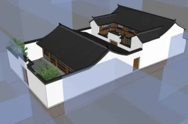 Chinese-Style Villa Model in SketchUp-BIM WORLD